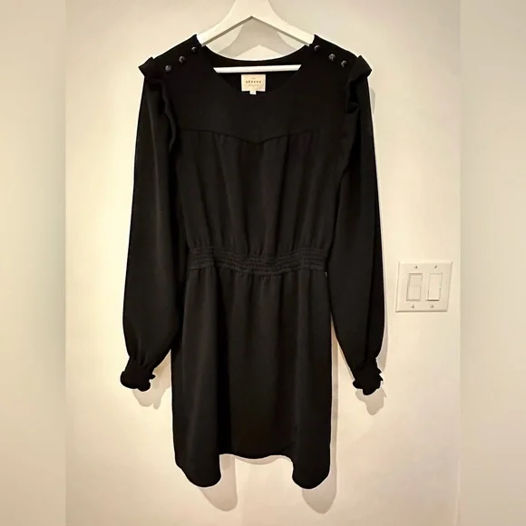 Sézane Augustine dress, black, size 44 - Picture 2 of 8